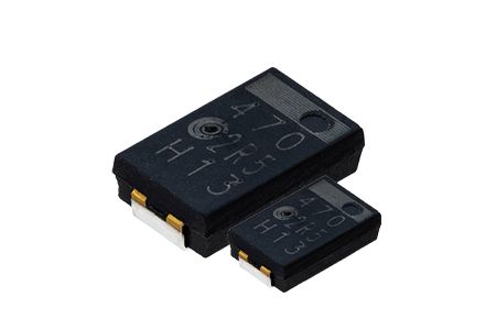 2.5V,470μF 导电性高分子片式铝电解电容器-ACTH - 2.5V 470μF ESR 4.5 导电性高分子片式铝电解电容器适用于DC/DC转换器、电压调节器等应用.