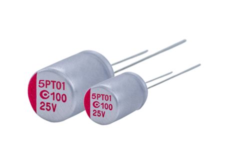 Tụ điện nhôm rắn polymer dẫn điện 6.3V, 470μF (Loại chân radial) - AR5P - Tụ điện nhôm rắn polymer dẫn điện 6.3V 470μF ESR8 của chúng tôi được thiết kế để đáp ứng các ứng dụng bộ chuyển đổi DC-DC, bộ điều chỉnh điện áp và tách rời.