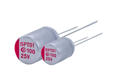 25V, 1000μF 导电性高分子铝固体电解电容器(引线型) - AR5P - 我们的25V 1000μF ESR 13 导电性高分子铝固体电解电容器(引线型)适用于DC/DC转换器、电压调节器等应用.