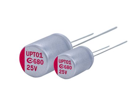 16V, 820μF Conductive Polymer Aluminum Solid Capacitors (Radial Lead Type) - ARUP - Our 16V 820μF ESR 14 Conductive Polymer Aluminum Solid Capacitors (Radial Lead Type) is designed to meet the DC-DC converters, voltage regulators and decoupling application.