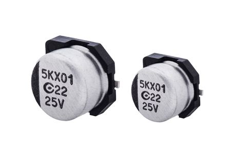 6.3V, 220μF Conductive Polymer Aluminum Solid Capacitors (Surface Mount Type)- AV5K - 6.3V 220μF ESR 17  Conductive Polymer Aluminum Solid Capacitors(Surface Mount Type) is designed to meet the DC-DC converters, voltage regulators and decoupling application.