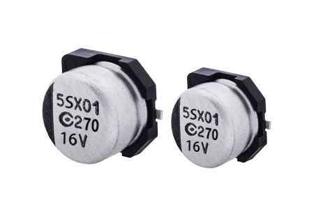 25V, 150μF 導電性高分子固態電容(貼片型) - AV5S - 鈺邦的 25V 150μF ESR20 導電性高分子固態電容(貼片型)適用於DC/DC轉換器、電壓調節器等應用.